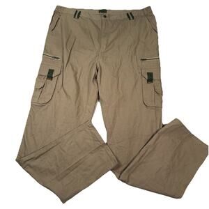 Boulder Creek Trading Pants Big Tall Khaki Cargo Tan Beige Men's Size 44x38